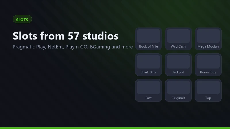JeetCity slots lobby showing game category tiles and provider filters on desktop